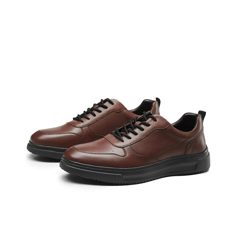 KANGNAI Casual Shoes Men's Black Brown-6