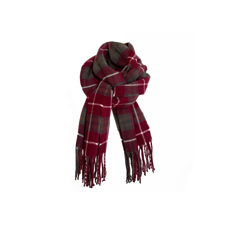 Tokyo Season Polyester Knit Scarves Unisex Red-1