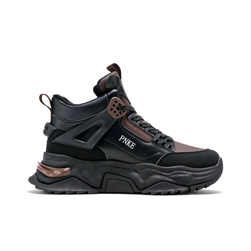 PNKE Anti-Slip And Wear-Resistant Height Increasing Mid-Top Chunky Sneakers Men's-10