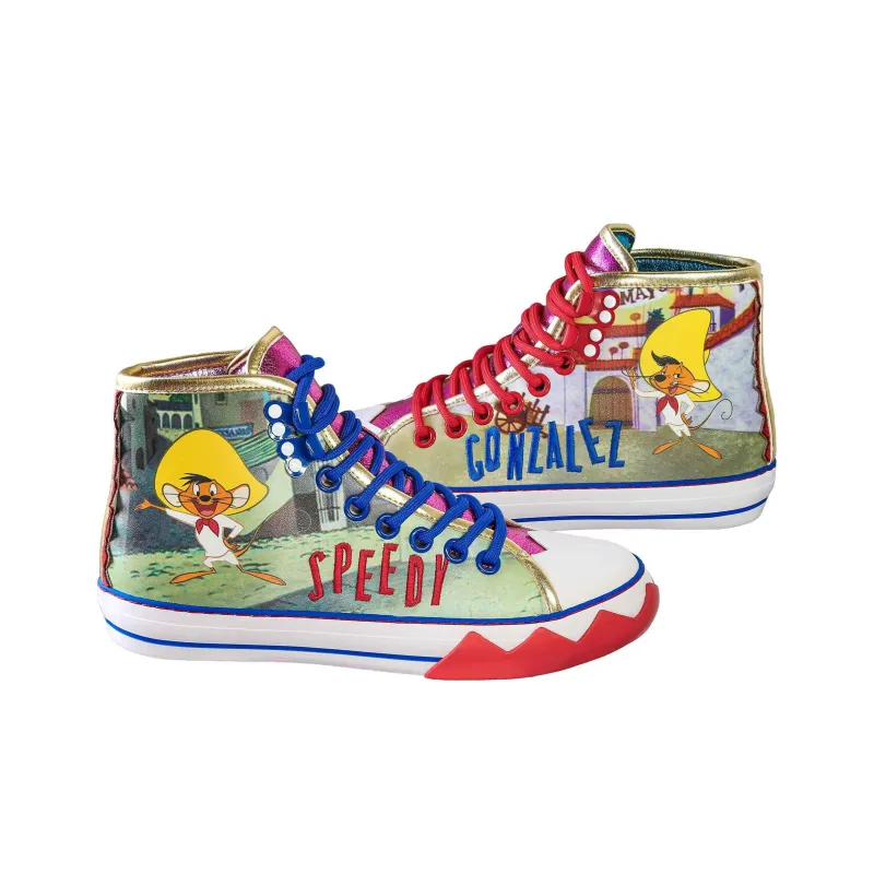IRREGULAR CHOICE Arriba Arriba High-Top Skateboard Shoes Unisex Green-3