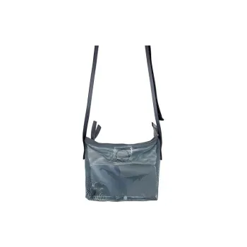 EDT Polyester Shoulder Bag, Crossbody Bag Unisex Silver/Black/Gray