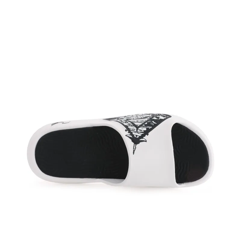 PEAK Tai Ji1.0 Slip Resistant Abrasion Resistant Slide Slippers Unisex White Black-3