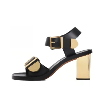 Chloe Rebecca One-Strap Sandals 7.5cm Women's Black