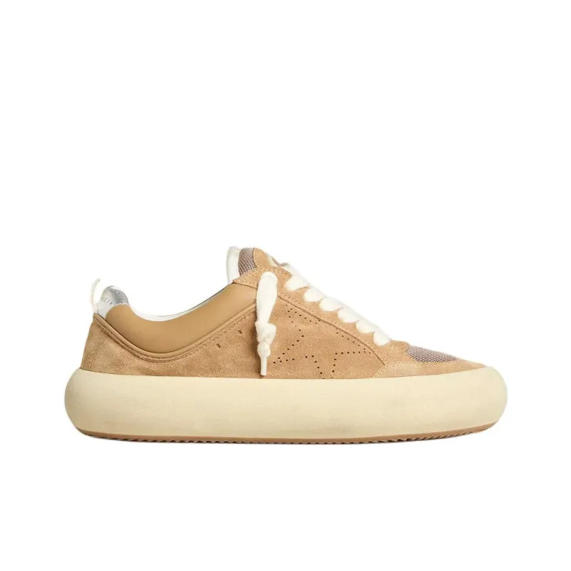 Golden Goose Space Star Low Top Skateboard Shoes Men's Brown-1