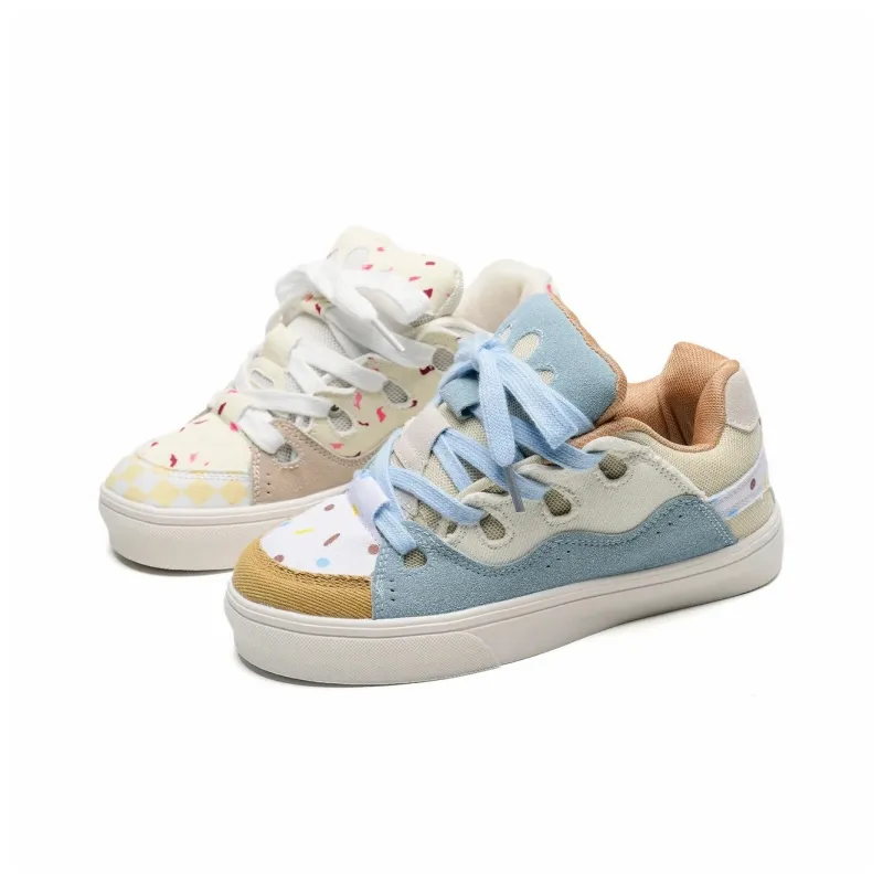 OAOQ Durable Lightweight And Breathable Low-Top Skateboard Shoes Women's-15