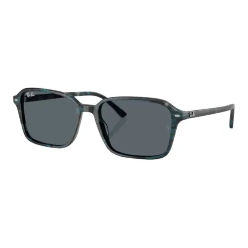 RayBan Plate Frame Square Sunglasses Unisex Blue Gray