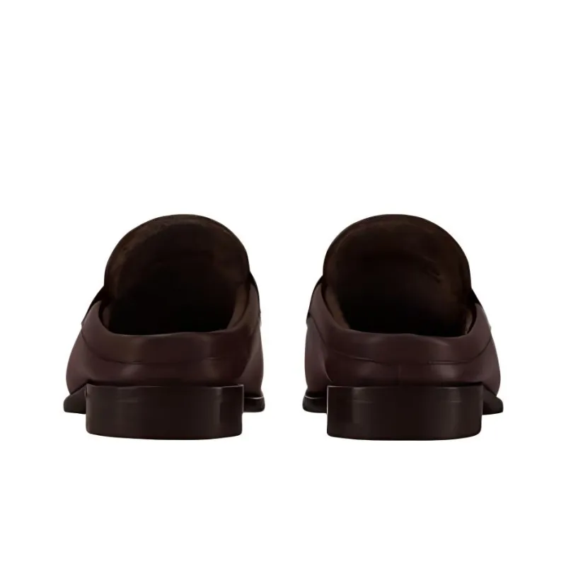 LOUIS VUITTON Major Closed Toe Slippers Men's Brown-4
