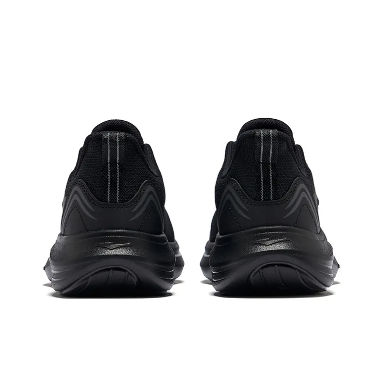 Erke Cushioning Breathable Low-Top Running Shoes Men's Jet Black-4