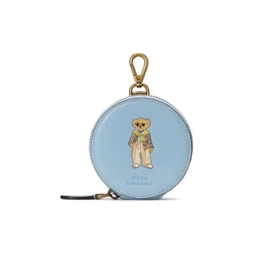 Polo Ralph Lauren Cow Leather Coin Purse Women's Blue