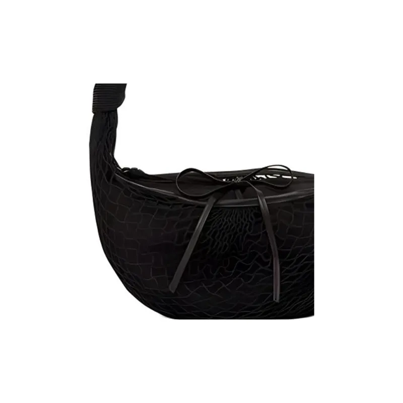 Lemaire Polyester Croissant Bag, Crossbody Bag, Shoulder Bag Women's Black-3