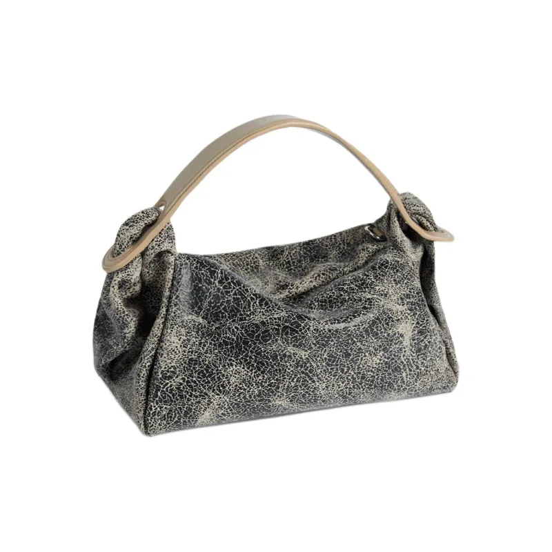 KENZO Cow Leather Handbag Unisex Black-1