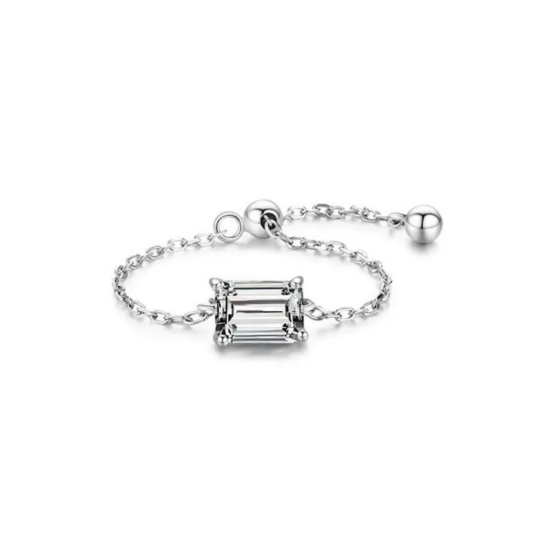 JESCAKOO S925 Silver/Zircon Rings Women's Silver-6