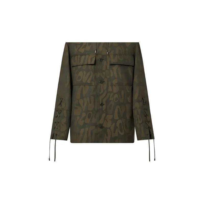 LOUIS VUITTON Pre Owned 2010s Logo print Overshirt-4