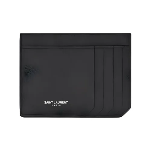 SAINT LAURENT Cow Leather ID Holder, Card Holder, from Men's Black