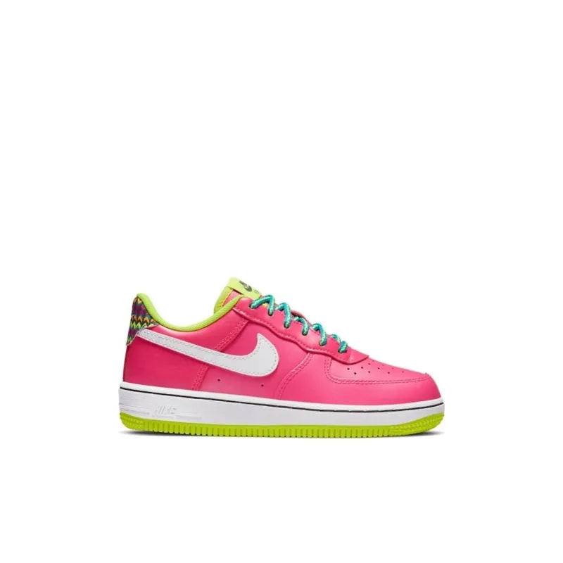 Nike Air Force 1 Anti-Slip Wear-Resistant Low-Top Kids' Skateboarding Shoes Pink White Children Aged 3-7 Years Old-1
