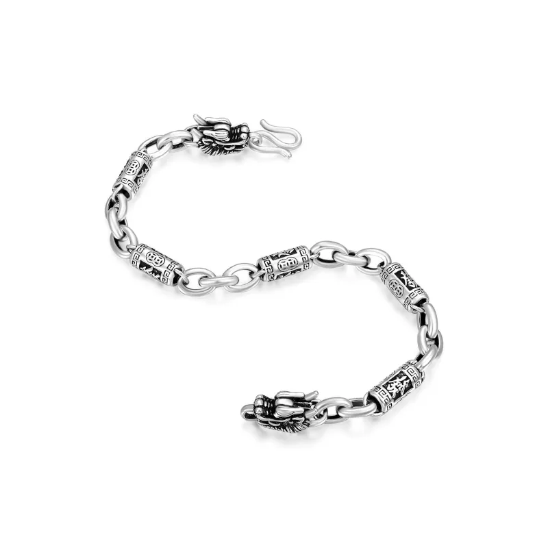 Mokinggran S925 Silver Bracelets Men's-1