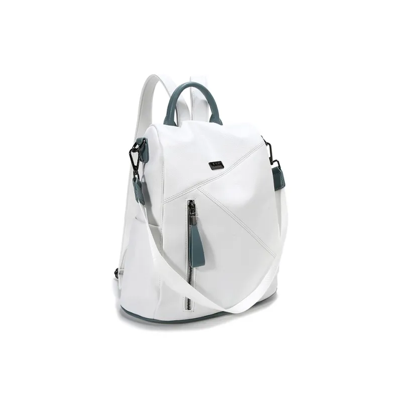 BUHOWE Oxford Backpack Women's White/Blue-1