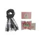 Black+3D Effect Rose Greeting Card+Envelope