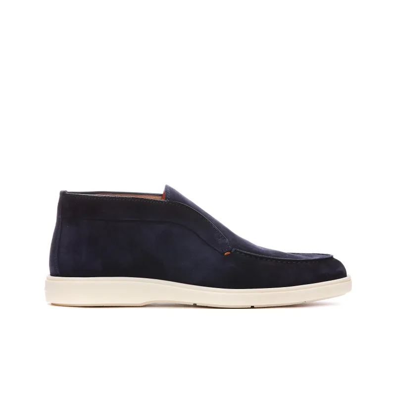 Santoni Desert Round Toe Slip On Boots-1