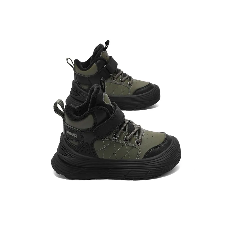 Jeep Durable Warm Kids Lifestyle Shoes Black Army Green Kids'-4