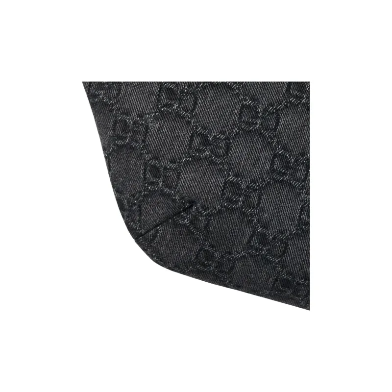 GUCCI Denim One Shoulder Crossbody Fanny Pack Kids' Black-6