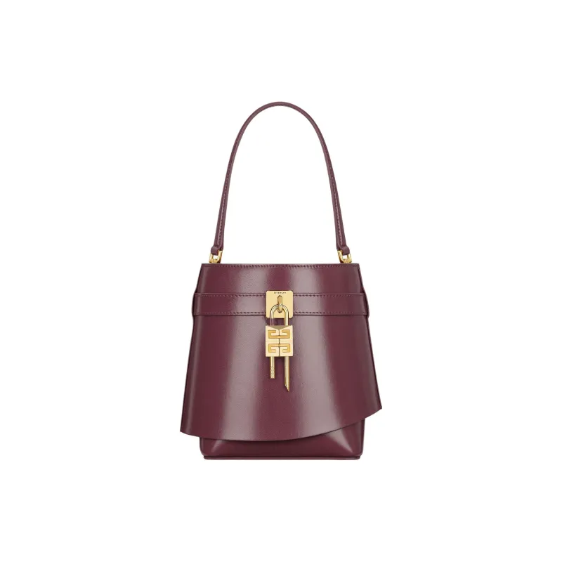 Givenchy Shark Lock Calfskin Bucket Bag, Shoulder Bag, Crossbody Bag, Handbag Women's Rouge Red-0