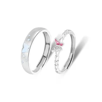 CARAT'S DIARY S925 Silver Glue Drip Rings Unisex