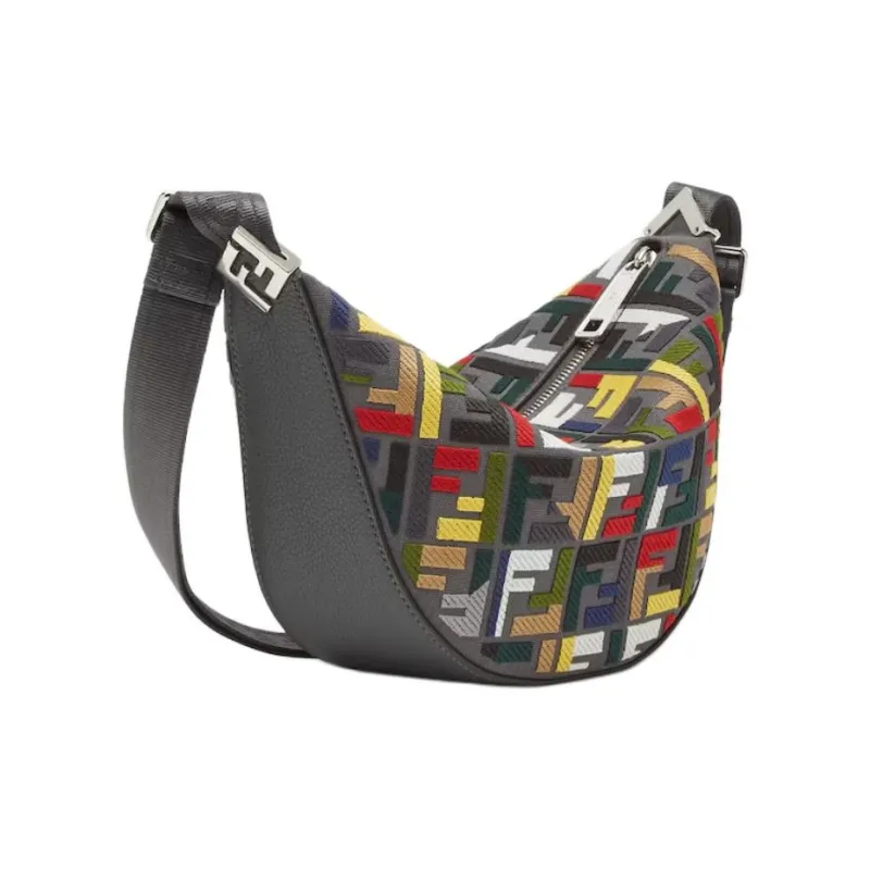 FENDI Cotton Shoulder Bag Crossbody Bag Small Size Men's Multicolor-1