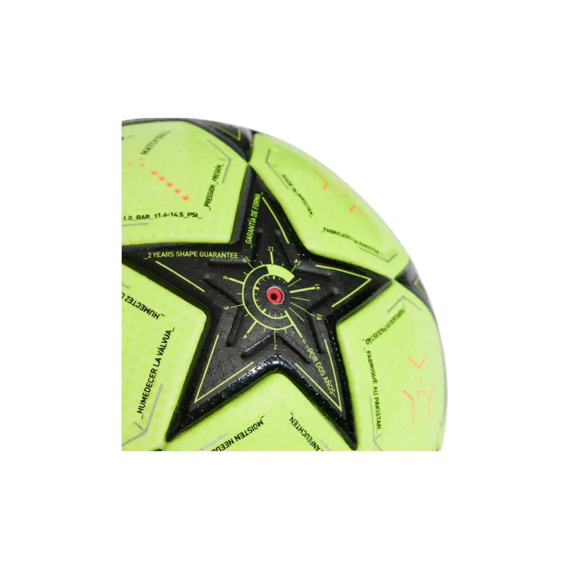 Adidas Size 5 Soccer PU Seamless Thermal bonding Unisex Bright Yellow Neon Black-1