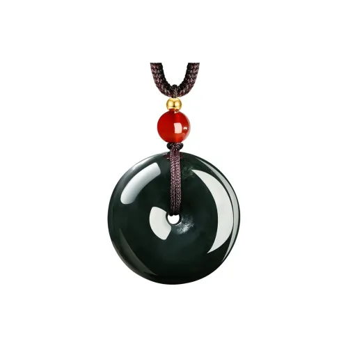 Princess Cui Hetian Jade Necklaces Green Jade Unisex