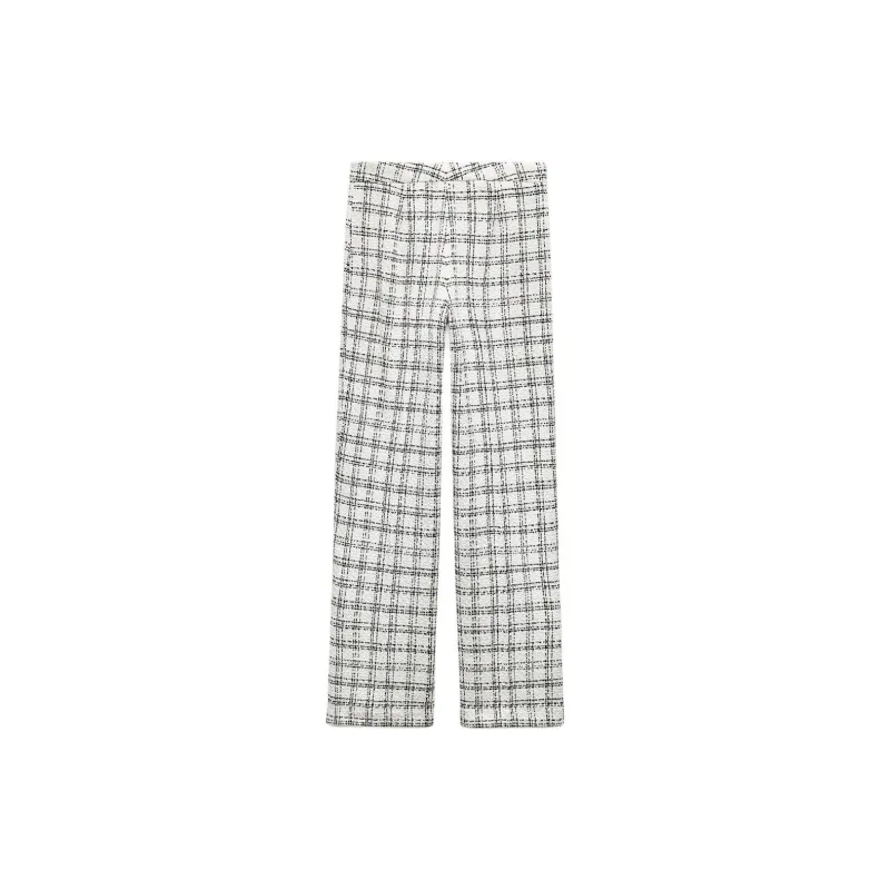 ZARA Casual Pants Women's Plaid-1