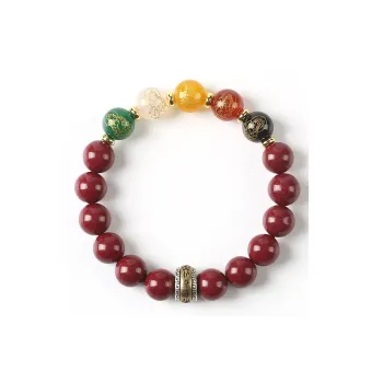Baozhi Reconstructed Cinnabar Bracelets Unisex