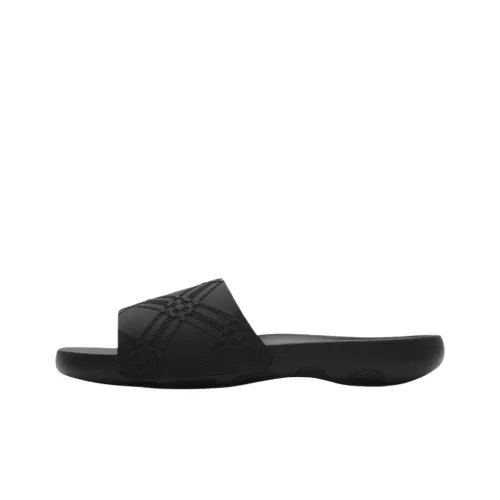 Burberry Rubber Sole Slip Resistant Slide Slippers Men's Black