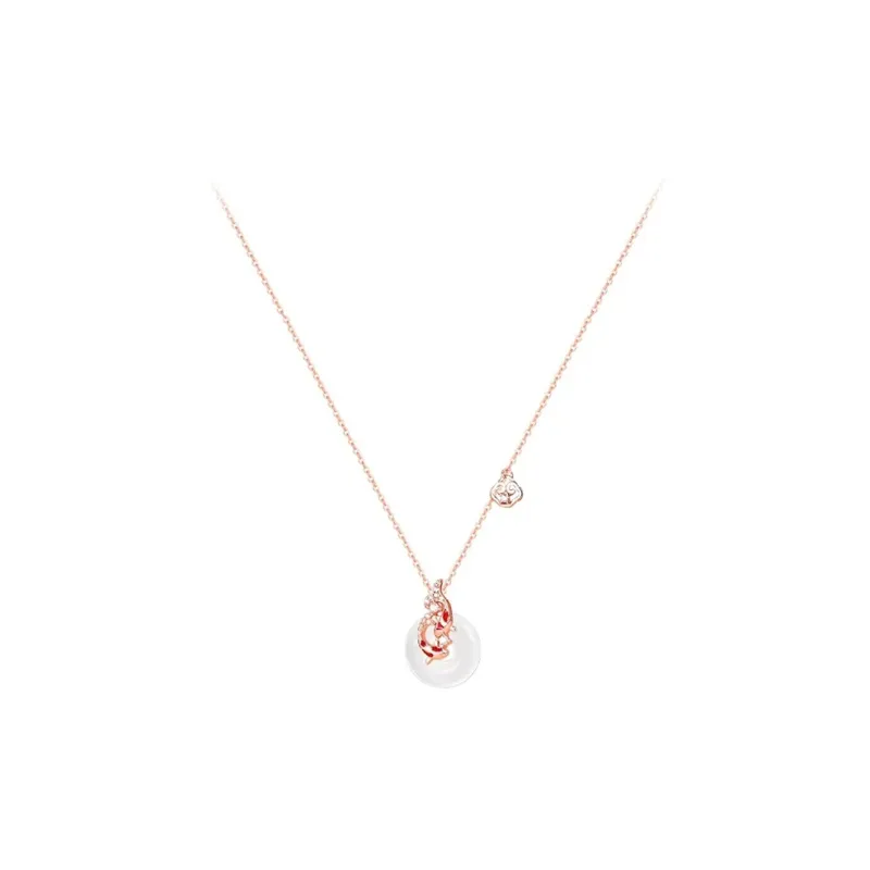 Long Fu Chalcedony Necklaces Women's-0