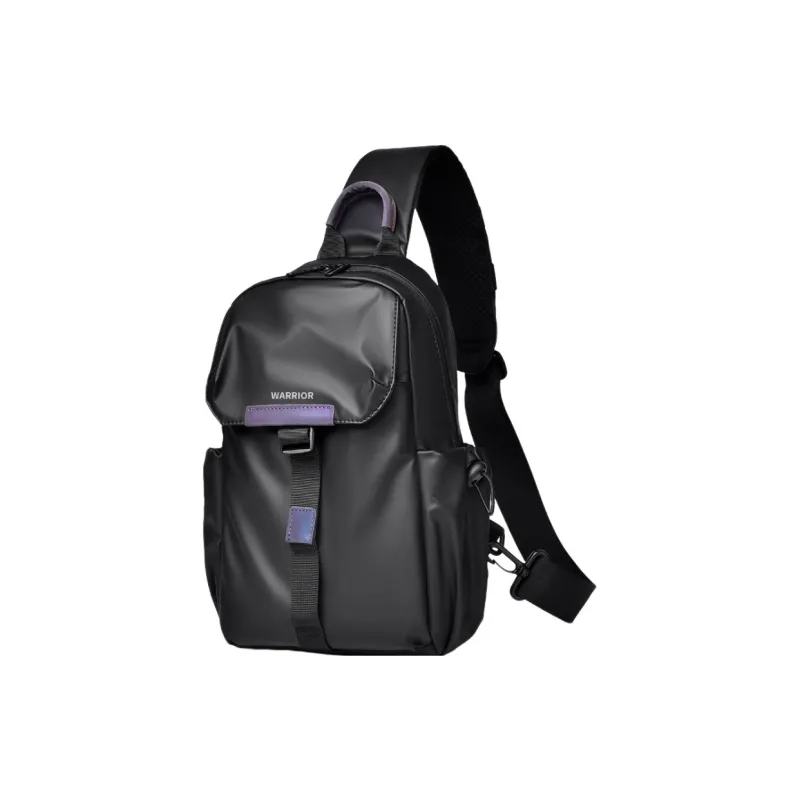 Warrior PU Sling Bag Regular Men's Black-1