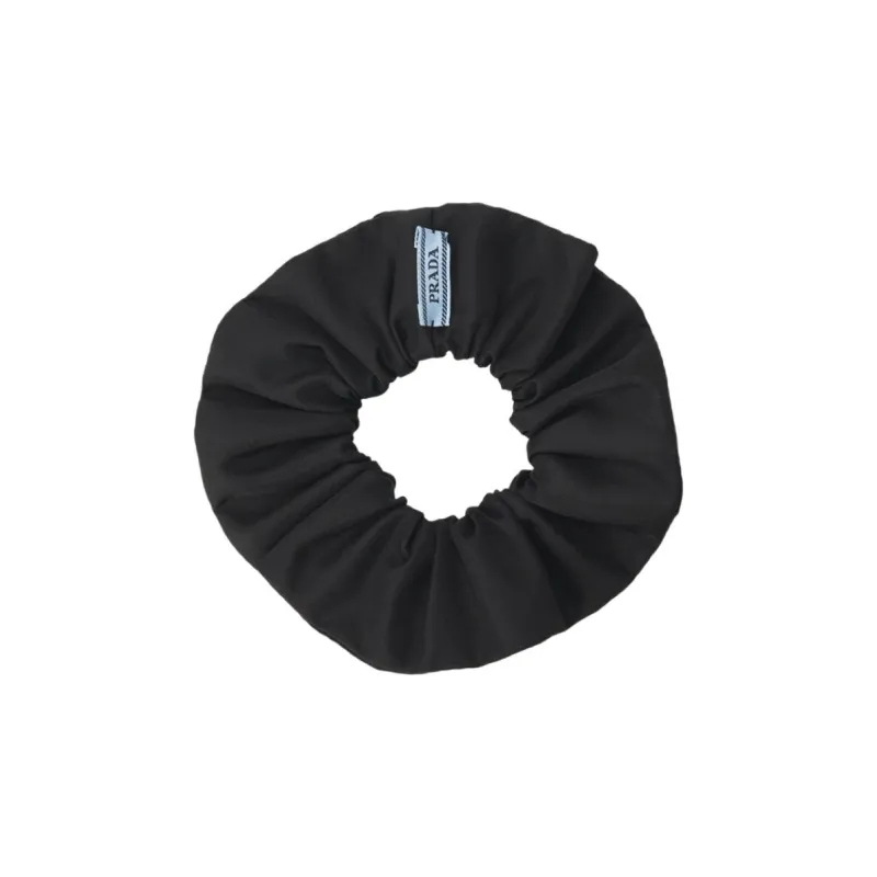 PRADA Logo Plaque Elasticated Band Scrunchie-2