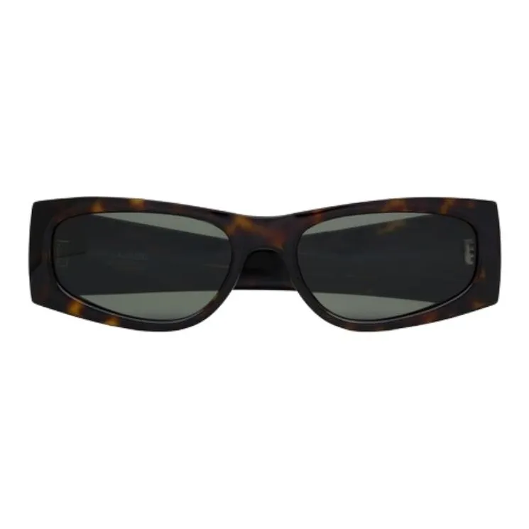 SAINT LAURENT Rectangle framed Tortoiseshell Sunglasses-4