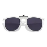 Foldable Flip-Up Style Gray Coconut Frame with Gradient Gray Lens