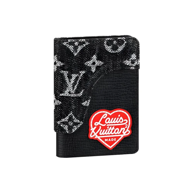 LOUIS VUITTON X Nigo Pocket Organizer Monogram Black-0