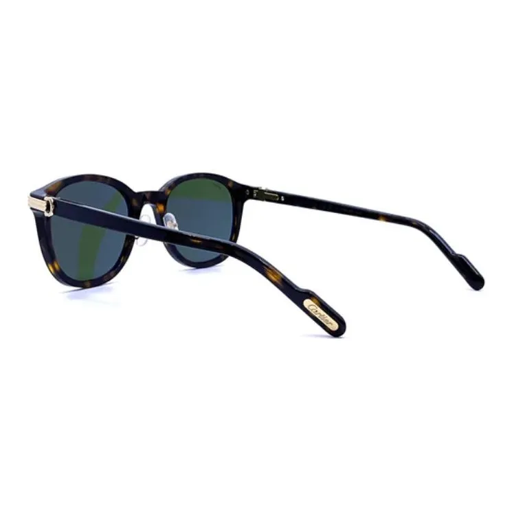 CARTIER Acetate Irregular Shape Sunglasses Unisex Tortoiseshell-4