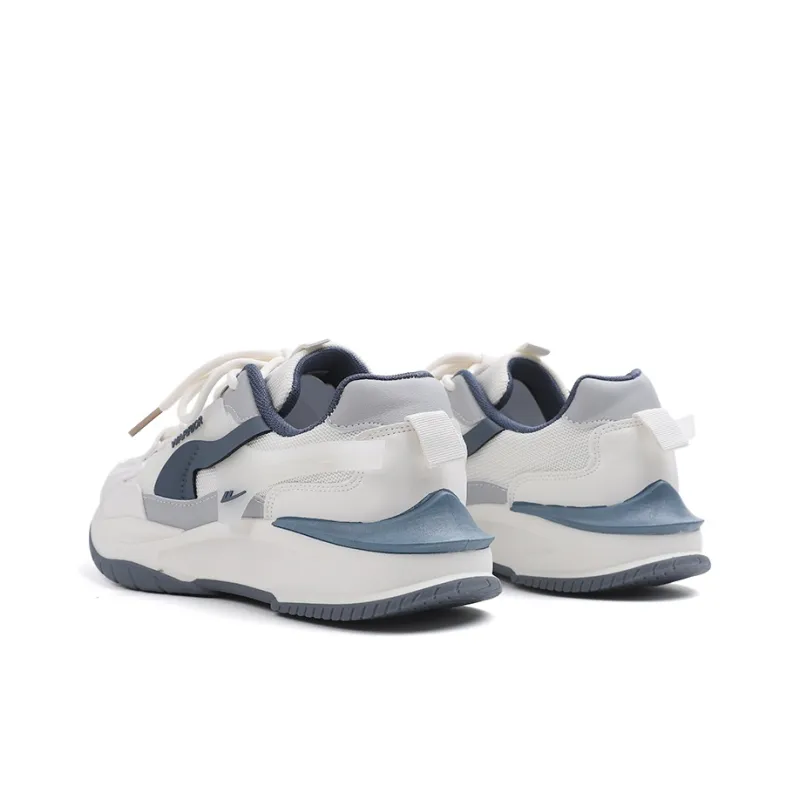 Warrior Anti Slip Wear Resistant Low Top Casual Shoes Men's Gray Lake Blue-3