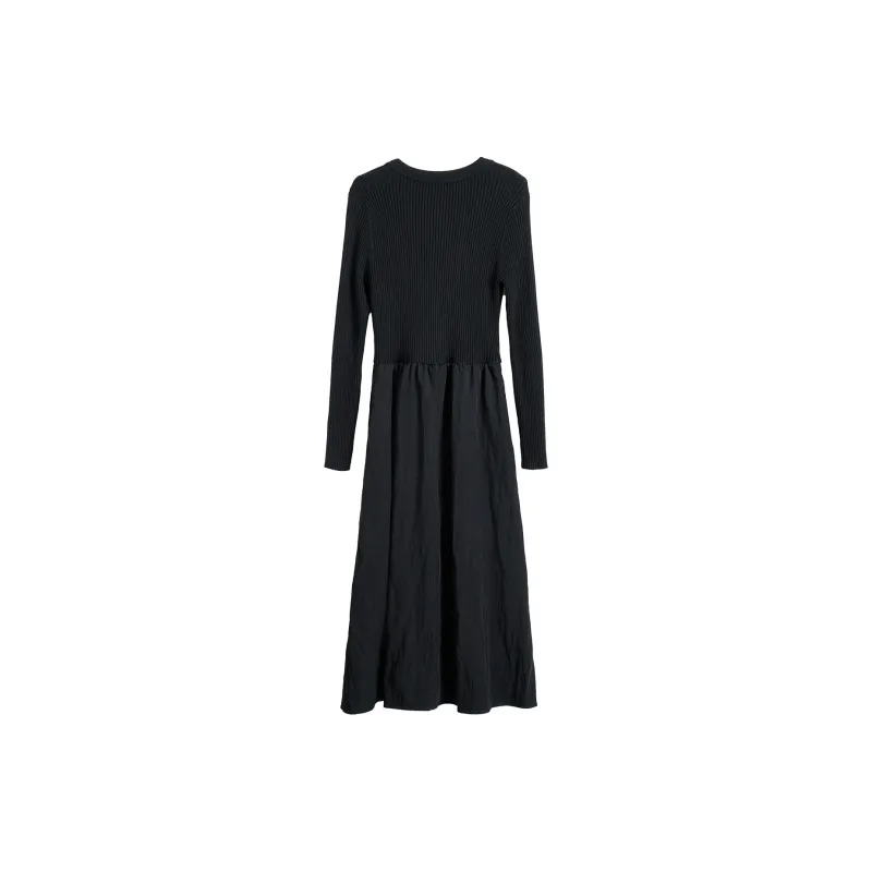 Olrain Long Sleeved Dresses Women's Black-1