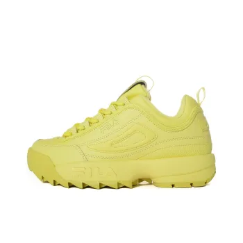 FILA DISRUPTOR II PREMIUM Anti-Slip Wear-Resistant Low-Top Casual Shoes Women's Yellow