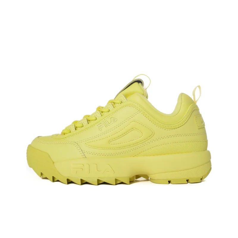FILA DISRUPTOR II PREMIUM Anti-Slip Wear-Resistant Low-Top Casual Shoes Women's Yellow-0