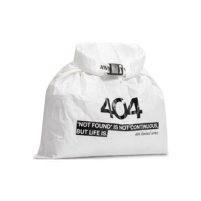 FANJI DuPont Paper Shake-It Bag Portable Storage Bag Unisex White/Black/Silver-3