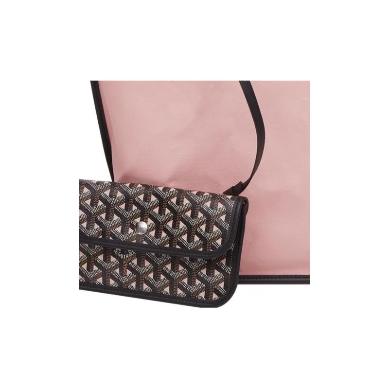 GOYARD Saint Louis Claire-Voie Canvas With Calfskin Combo Bag Tote Bag Shopping Bag Shoulder Bag Handbag Women's Pink-3