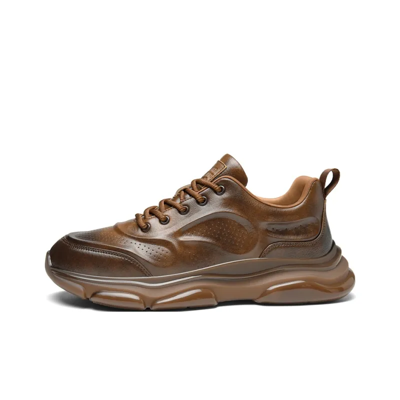 AOKANG Height Increasing Slip Resistant Low Top Chunky Sneakers Men's Shopping Bag-6