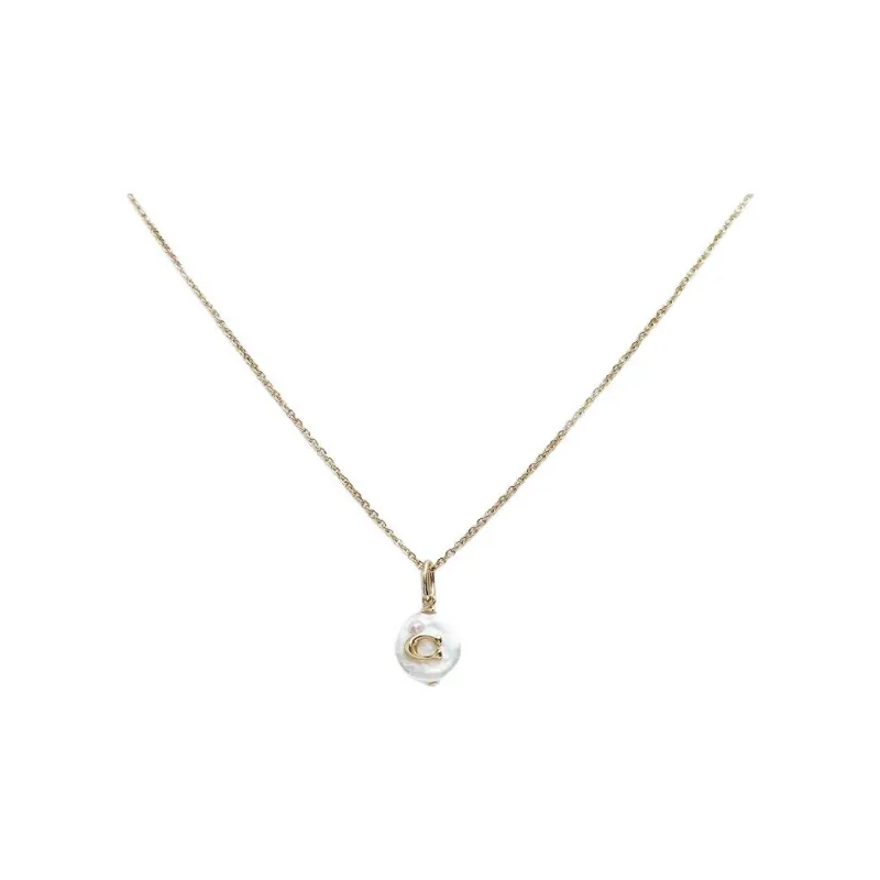 COACH Brass Necklaces Women's Gold-0