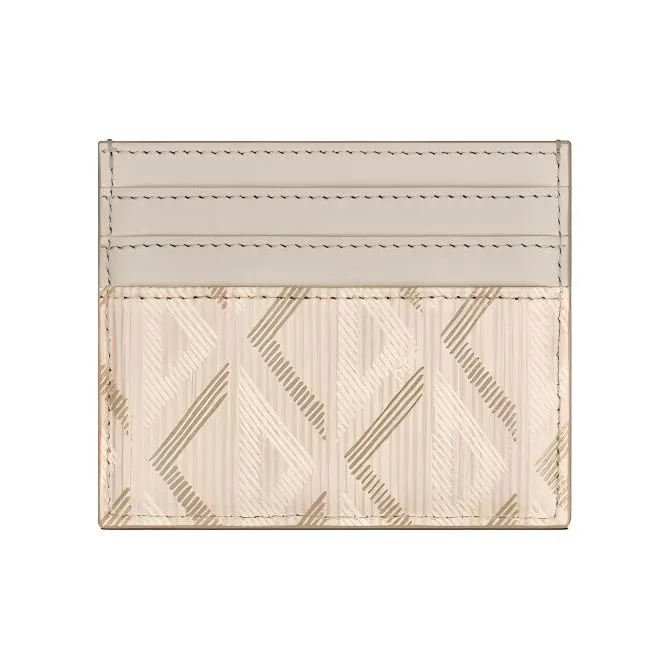 DIOR Natural Smooth Calfskin With Canvas Card Holder Women's Beige-1