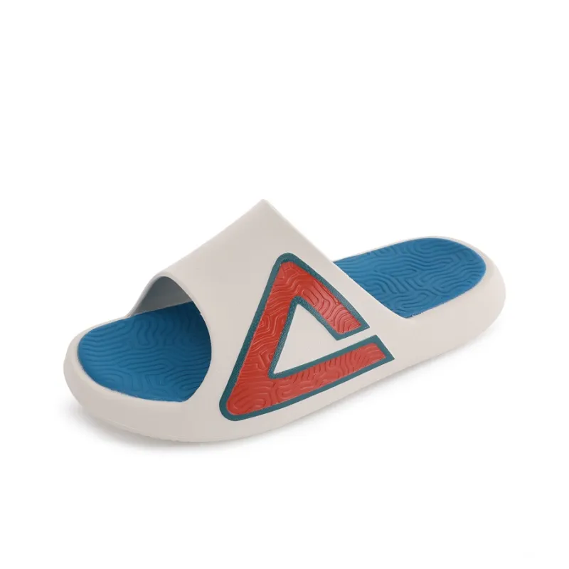 PEAK Tai Ji1.0 Slip Resistant Abrasion Resistant Cushioning Slide Slippers Unisex Beige Blue Red-2